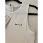 Barstool Sports NWT  Golf Dress White Green Sleeveless Printed Shorts Side Slits Photo 5