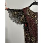 Jywal London Gown Burgundy Embellished Prom Formal Ball Long Dress Size Medium Photo 4