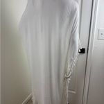 Walter Baker  Cover Up One Size White Acapulco Kaftan Maxi Dress Tassels #186 Photo 9