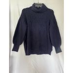 Avenue  Women's Plus Size 18 Blue Turtleneck Pom Pom Sweater Pullover Fall Winter Photo 1