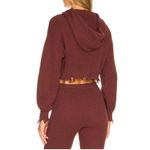 Lovers + Friends Dion Distressed Knit Hoodie In Umber Brown Size M Photo 2