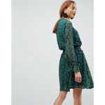 Y.A.S Grace Green Ditsy Floral Long Sleeve Smocked Skater Dress Size XL Photo 2