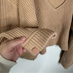 Lunya Reversible Ribbed Cotton Silk Blend Sweater Size Large Tan Photo 5
