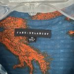 Jane and Delancey  Teal Horse Print Button Up Shirt Boho Western Long Sleeve Sz XL Photo 9