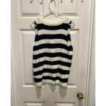 Staccato Womens Large Knit Vest Top Sleeveless Blue White Stripe‎ Nautical Photo 5