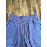 Three Dots  waffle knit blue pull on shorts size small Photo 2