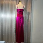 Lulus  Magic Memories Magenta Satin Sleeveless Maxi Dress Photo 8