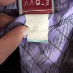 Vintage 80s Vivians Playboy Button Up Shirt Dress Medium Purple Check Bunny Photo 7