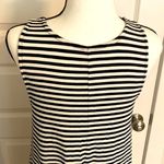 Old Navy | Black/white striped sleeveless A-line shirt dress. Super cute & comfy! Photo 4