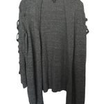Torrid Womens Gray Criss Cross Long Sleeves Open Front Cardigan Sweater Size 1X Photo 0