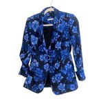 Alice + Olivia  Macey Shawl Collar‎ Floral Blazer Blue Black Size 0 Photo 1