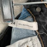 PacSun 90’s Boyfriend Jeans Women’s Size 24 Two-Tone Split Black Blue Denim Y2K Photo 3