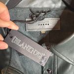 BLANK NYC NWT  Green Faux Leather Puff Sleeve Button Up Shirt Shacket Photo 3