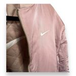 Nike Women's Size Medium REVERSIBLE Varsity Bomber Jacket Quilted Big Swoosh Photo 8