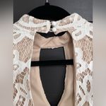 Crystal Doll  Lace Sheath Keyhole High Neck Women’s Midi Dress Size 3 NWOT Photo 3