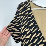 Soft Surroundings Large Maxi DressTigris Black Tan Animal Print Stretch Jersey Photo 3