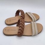 Time And Tru Memory Foam Brown Beaded Sandals Sz 6.5 Photo 2