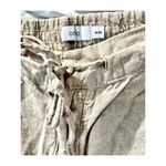 ONIA Women's Khaki High-Waist Linen Drawstring Trouser Sz M Photo 3