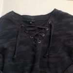 Sanctuary blue camo lace up cropped sweatshirt Photo 2