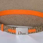 Christian Dior D1015 Dior women's 90 cm 36 inch reversible trotter and orange leather belt Photo 0