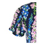 Lilly Pulitzer  Dress Women Medium Blue Floral Foxy Foxglove Carolyn Shirt Dress Photo 5