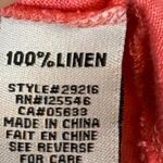 Habitat  Blouse Women's Size Medium Tunic Sleeveless Linen Pink‎ Photo 3