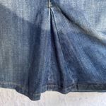 Boden Classic Denim Jean Mini Skirt with Front Godet Pleat Medium Wash Pockets Blue Size 12 Photo 2