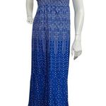 American Eagle  Outfitters Sundress Maxi Dress Sz 6 Blue Boho Cottagecore VNeck Photo 4