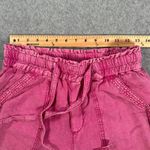Anthropologie Rhys Utility Joggers Women's Small Pink Linen Blend Drawstring Photo 6