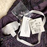 David's Bridal Purple Beaded Open Back Maxi Dress Photo 6