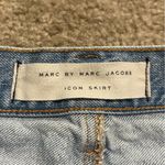 Marc Jacobs Women’s Marc by Distressed Icon Denim Skirt Cloud Blue Size 30 Photo 4