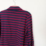 [Olivia Moon] Red Navy Striped Open Front Knit Blazer Jacket 3/4 Sleeves Size XL Blue Photo 7