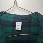 Old Navy  Maternity Green and Blue Plaid Flannel Long Sleeve Pullover Shirt M Photo 1