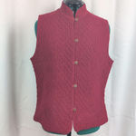 Vintage Eucalyptus Red Quilted Corduroy Vest Ladies' Medium Photo 4
