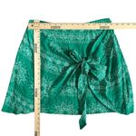 VICI NWT‎  Sarong Style Lightweight Green White Lined Mini Skirt Resort Sz Medium Photo 4