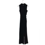 1. State Mock Neck Belted Wide Leg Jumpsuit in Rich Black Photo 2