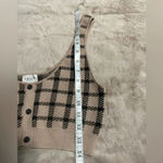 Le lis  Collection Cropped Tank Size Small Sleeveless‎. faux Buttons Plaid Y2K Photo 3