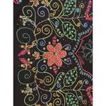 Berek Womens Size Large Flowered Shirt Long Sleeve Beaded‎ Black Photo 3