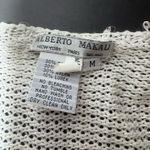 Alberto Makali Cream Open Knit Blouse with Sequins Photo 7