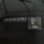 Tahari Black Long Sleeve V Neck Faux Button Up Corset Bustier Blouse Top Size L Photo 2