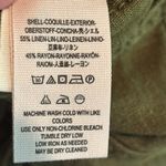 Free People  Green Linen Blend Expedition Shortalls - size Medium Photo 7