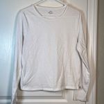 J.Crew  Organic Cotton Slub Long Sleeve White Shirt Size Large EUC #0504-OC Photo 1
