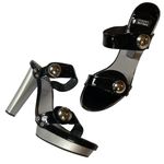 Stuart Weitzman Vintage 90s Smoky Lucite Platform Sandals Size 7.5 Photo 0