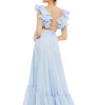 Mac Duggal Max Duggal Ruffle Tiered Cut Out Chiffon Gown Photo 1