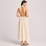 Vitamin A  Women's Cream Eyelet Maxi Cover Up Dress Size S Photo 2