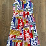 Jams World Vintage Sleeveless Hawaiian Print Patchwork Maxi Dress Size Medium Photo 5