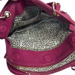 Sorial New York Red Leather Tote With Gold Zipper Accents Pocketbook Travel Photo 7