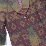 American Eagle Vintage  Wool Blend Southwestern Aztec‎ Dad Coat Jacket Womens Med Photo 4