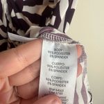 Calvin Klein Deep Purple and White Patterned Blouse Size Medium Photo 4