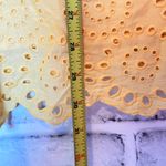 Chico's  size 1 Yellow Eyelet Midi Skirt size zip layered‎ so pretty Photo 4